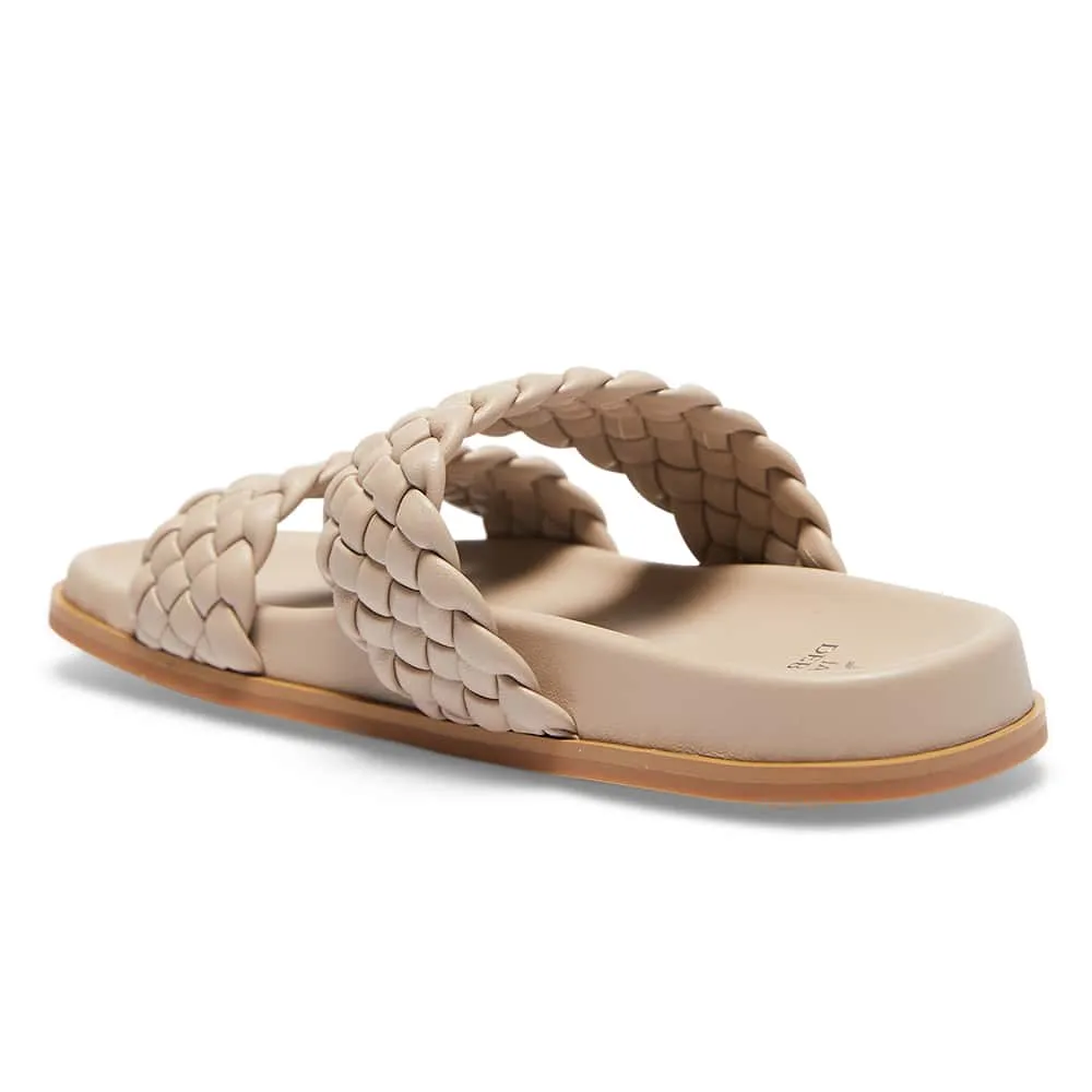 Rumour Slide in Nude Leather