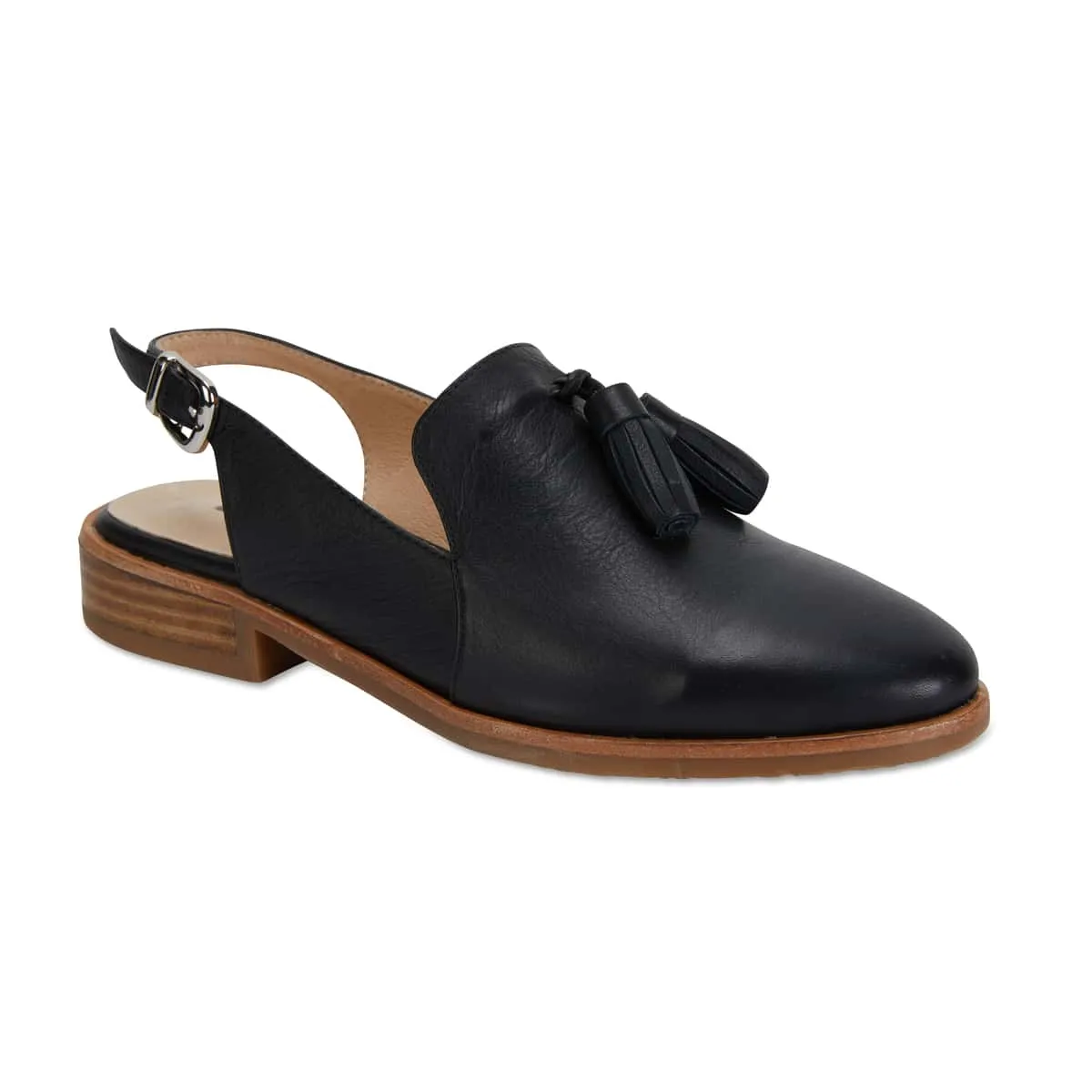 Sabina Loafer in Black Leather