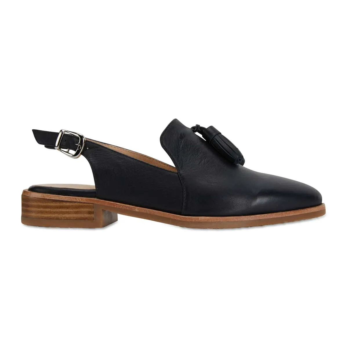 Sabina Loafer in Black Leather