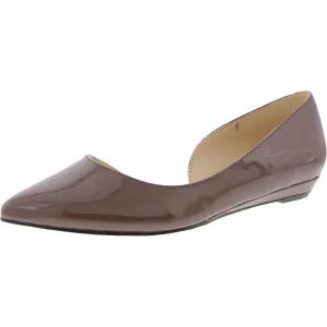 Saige 3 Womens Solid Patent Ballet Flats