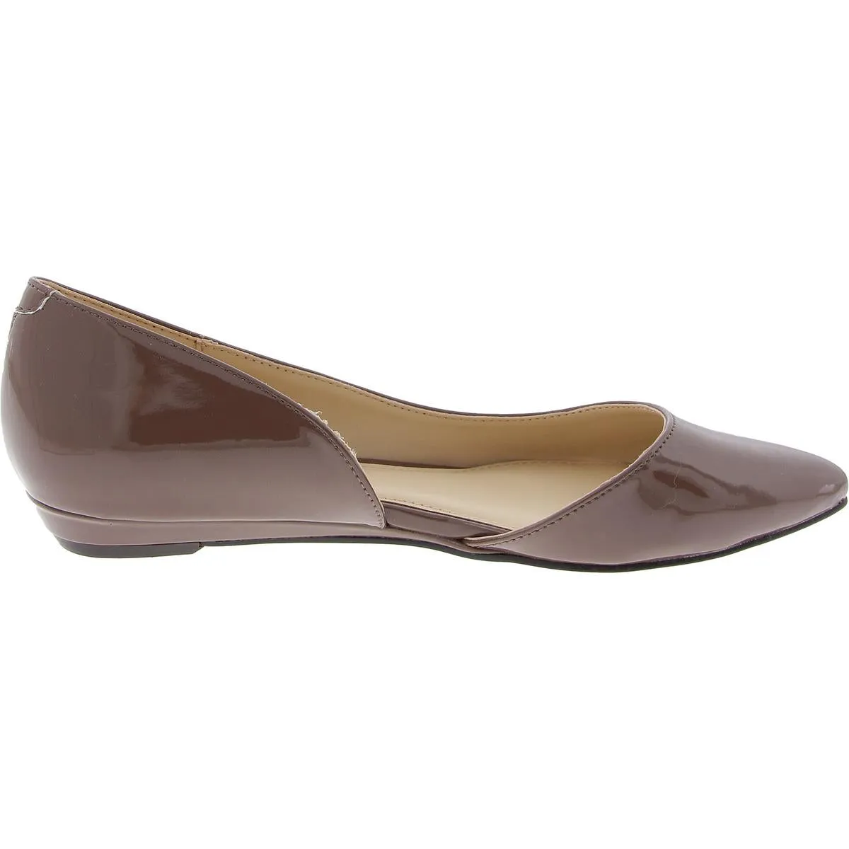 Saige 3 Womens Solid Patent Ballet Flats