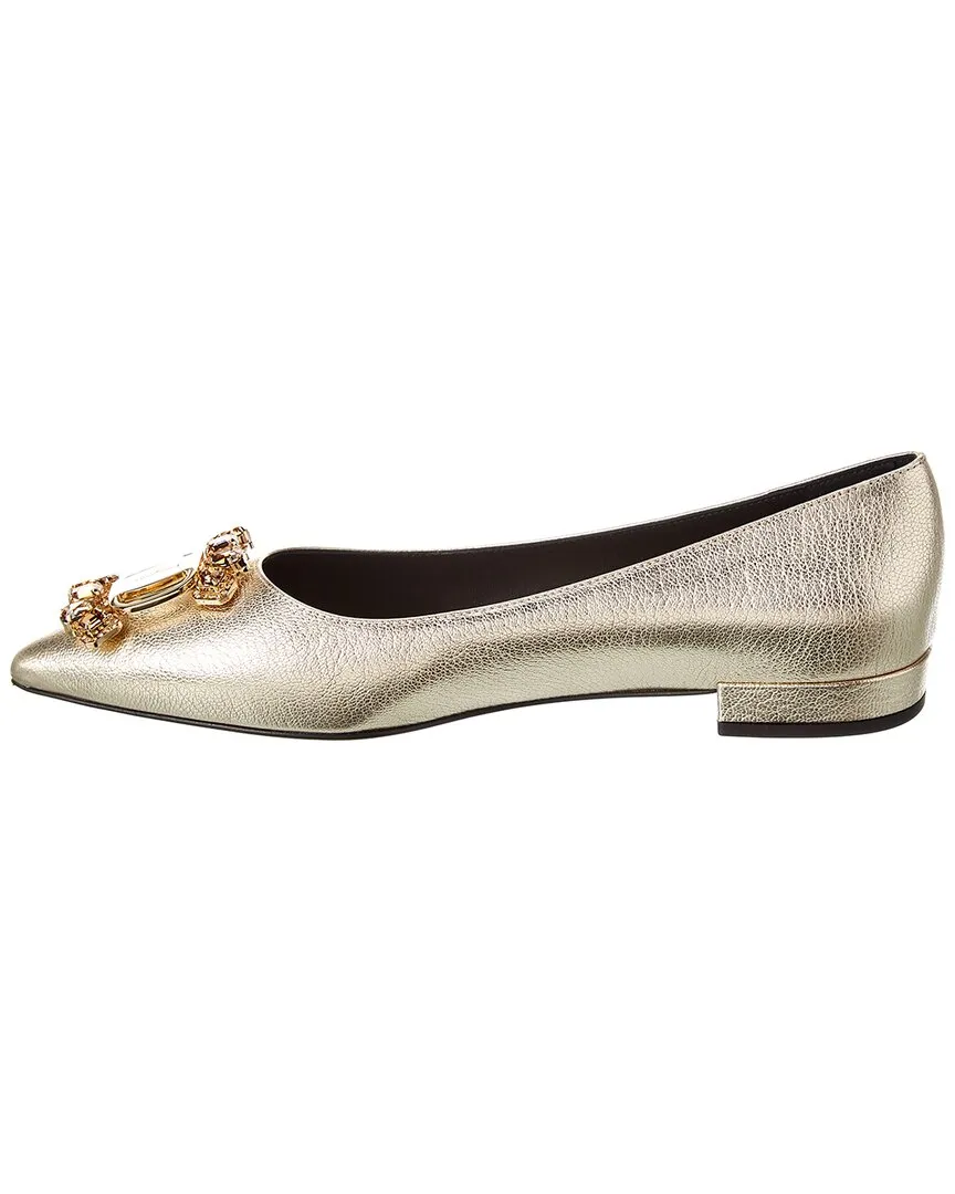 Salvatore Ferragamo Hailey Leather Flat