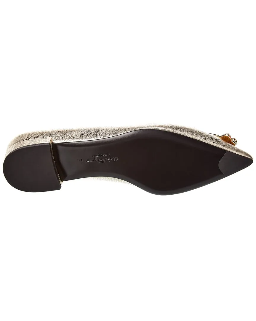 Salvatore Ferragamo Hailey Leather Flat