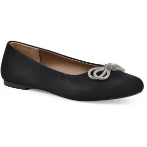 Sashimi Womens Rhinestone Textured Ballet Flats