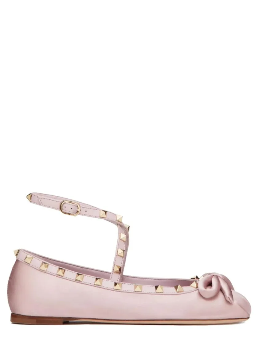 Satin "Rockstud" Ballerina