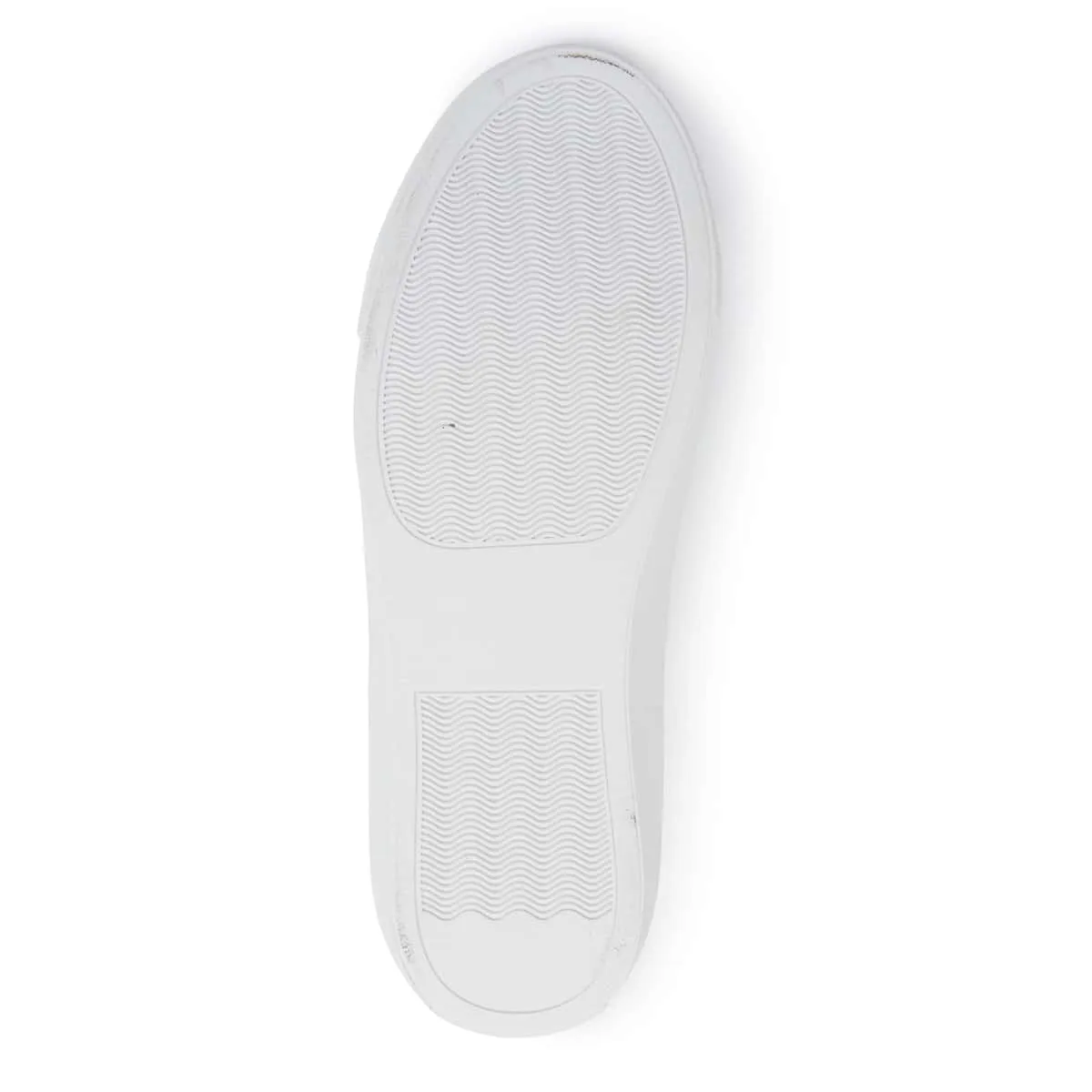 Saxon Sneaker in White And Taupe Leather