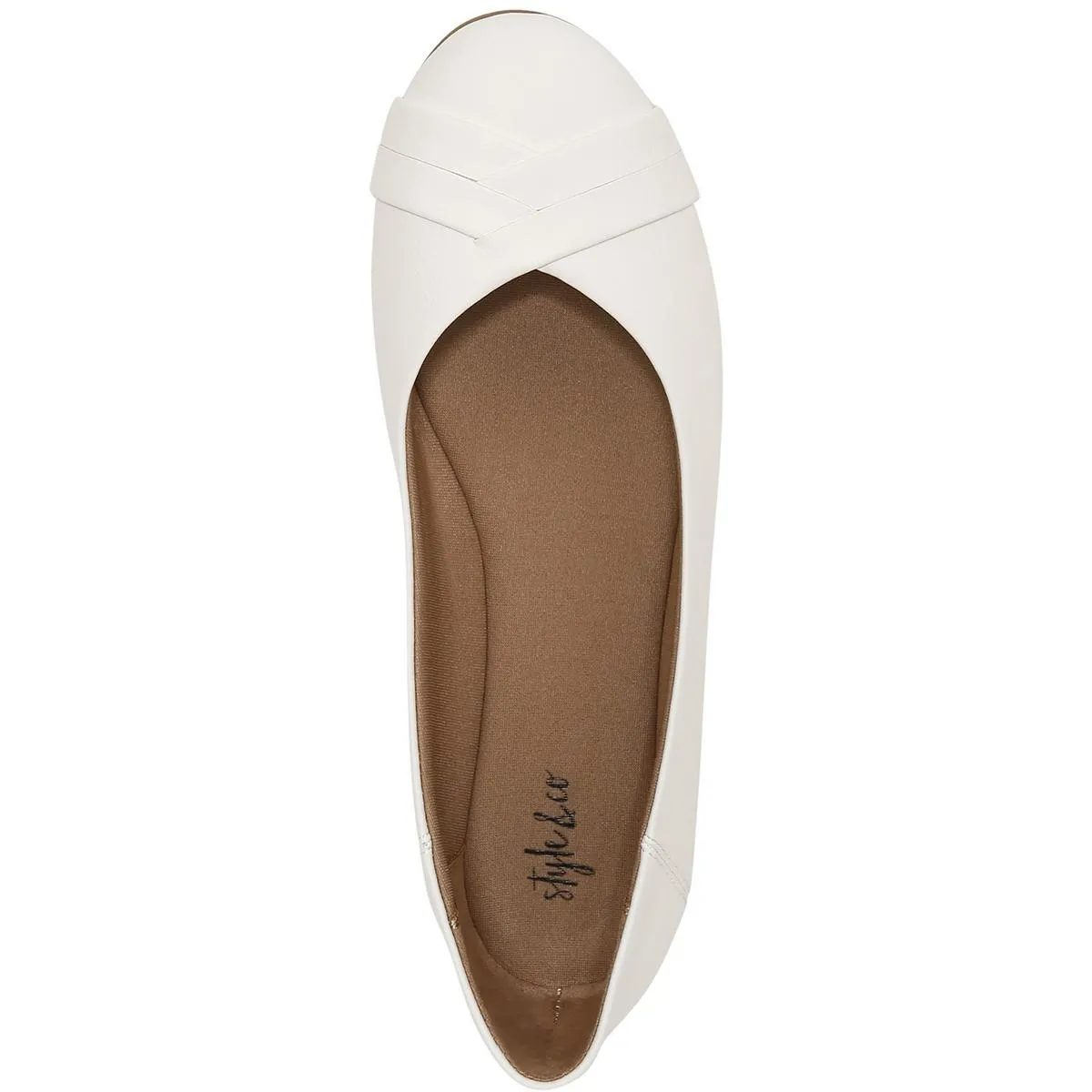 SENNETTE Womens Comfort Insole Manmade Ballet Flats