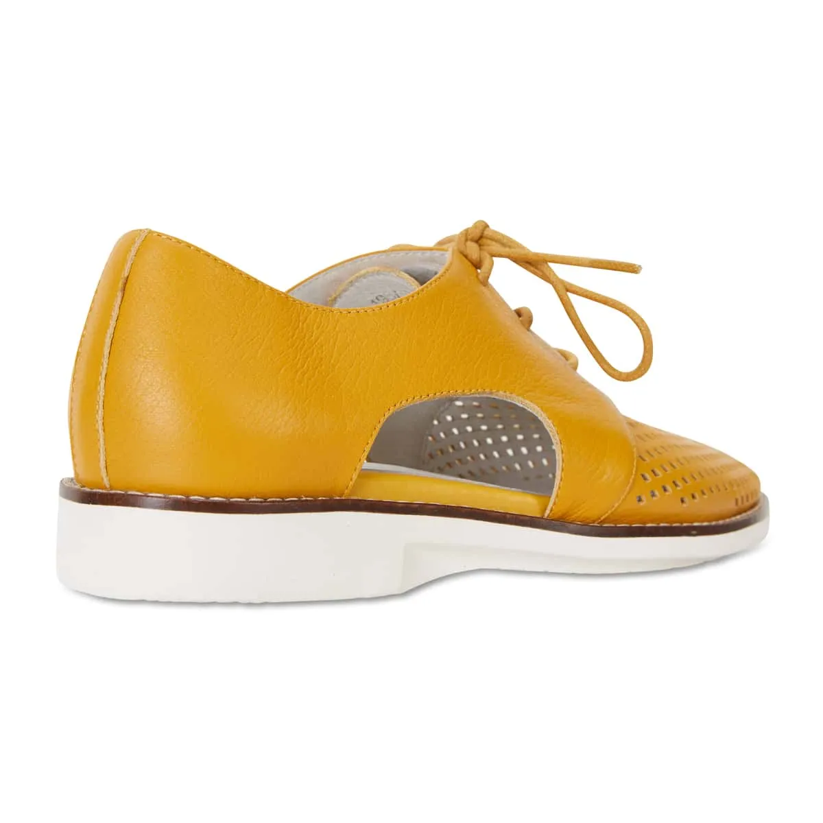 Sharon Brogue in Mustard Leather
