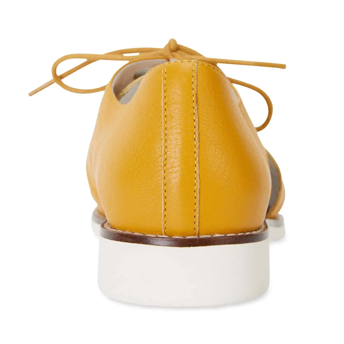 Sharon Brogue in Mustard Leather