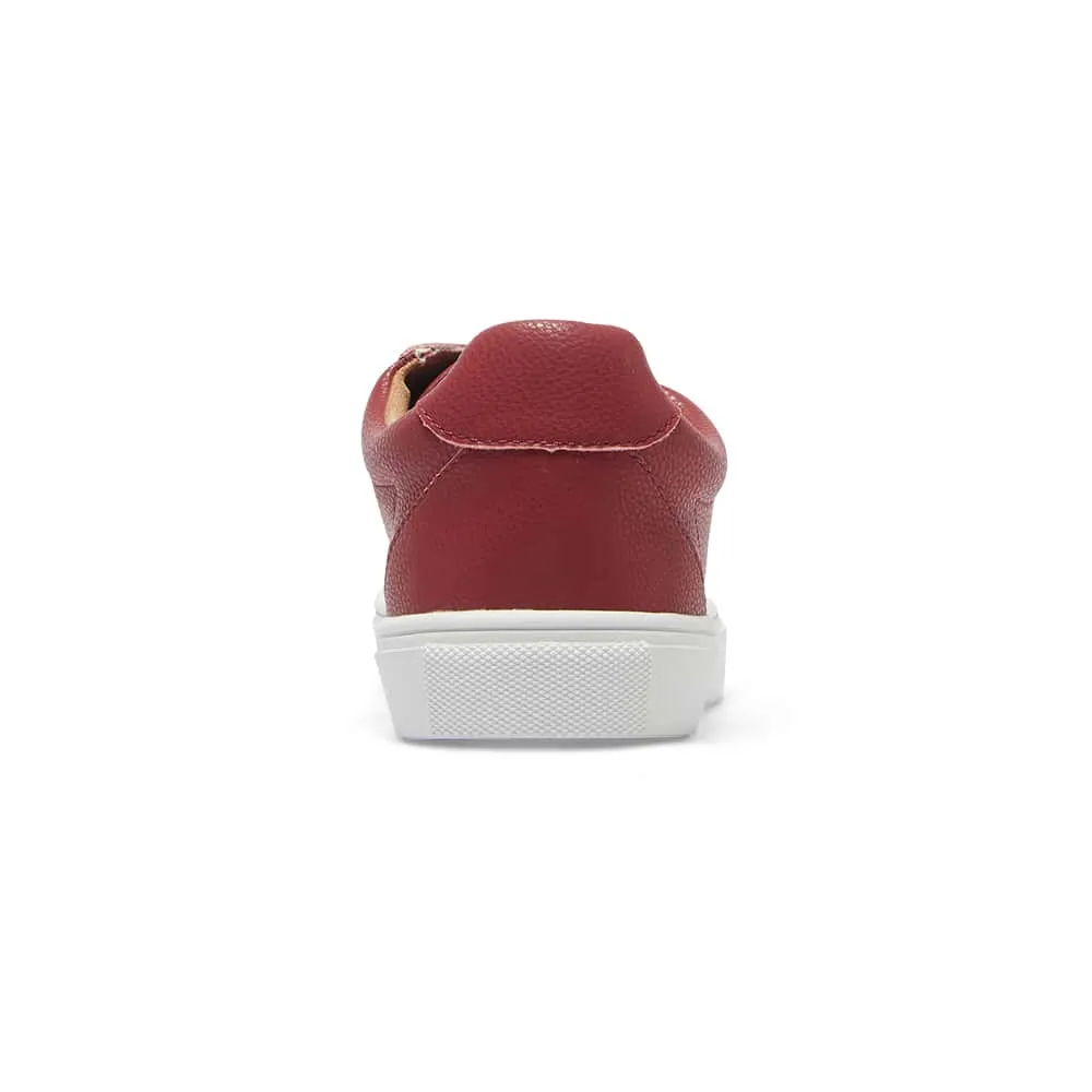 Shazam Sneaker in Red Leather