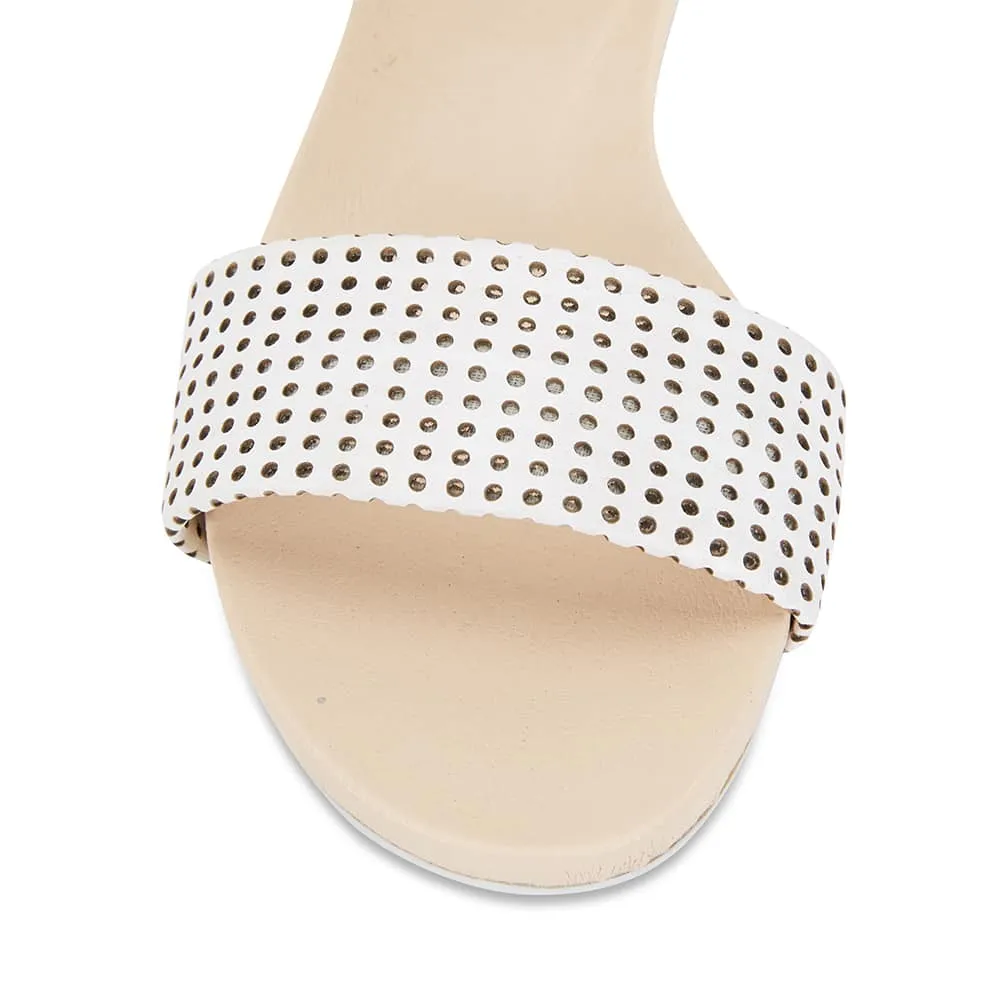 Shelly Sandal in White Leather