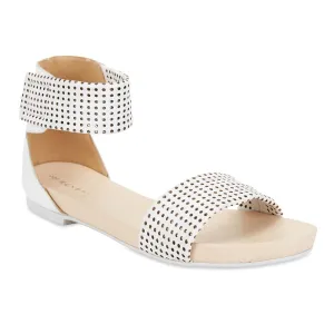 Shelly Sandal in White Leather