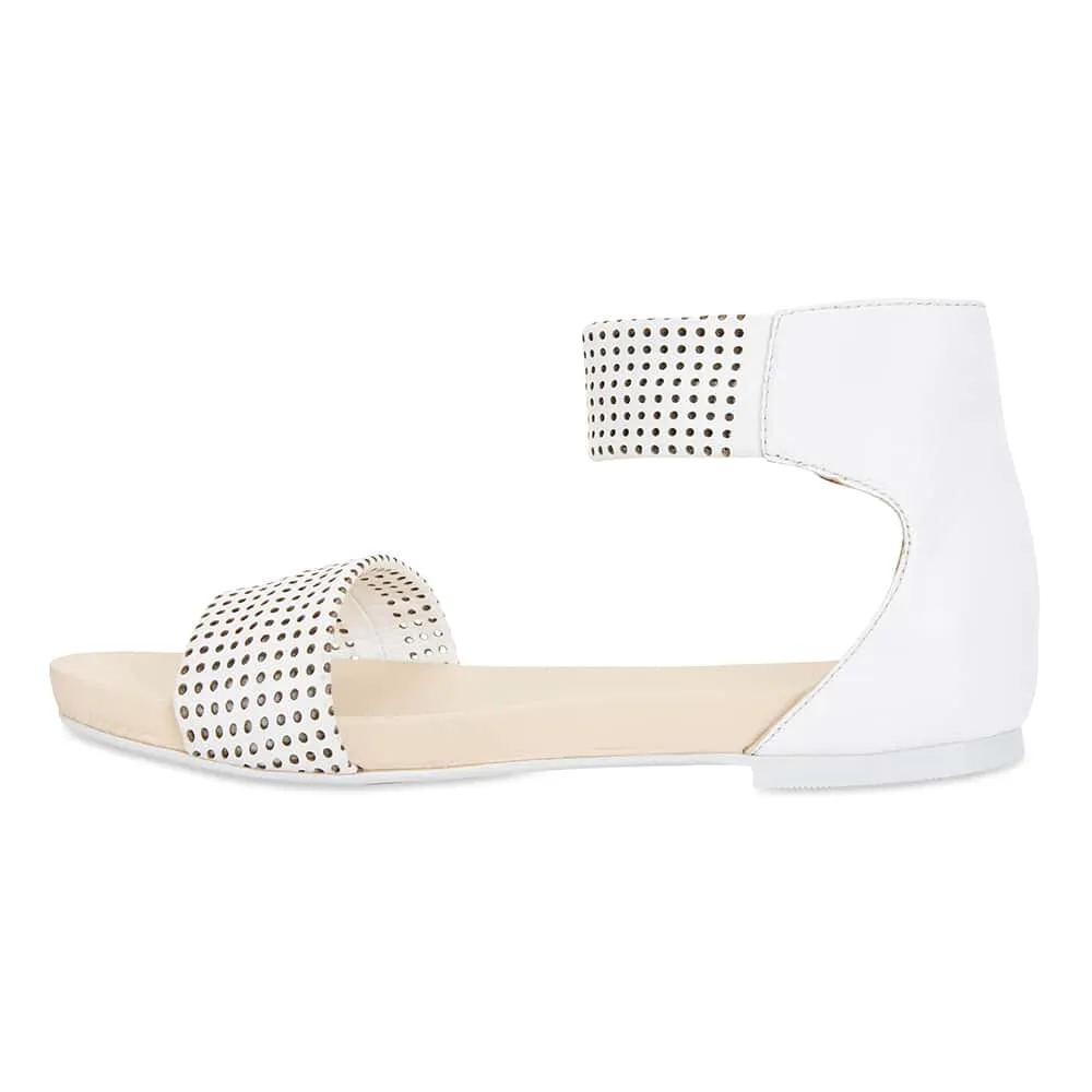 Shelly Sandal in White Leather