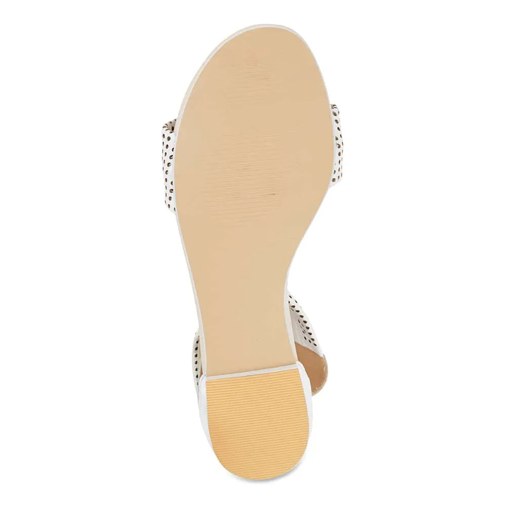 Shelly Sandal in White Leather