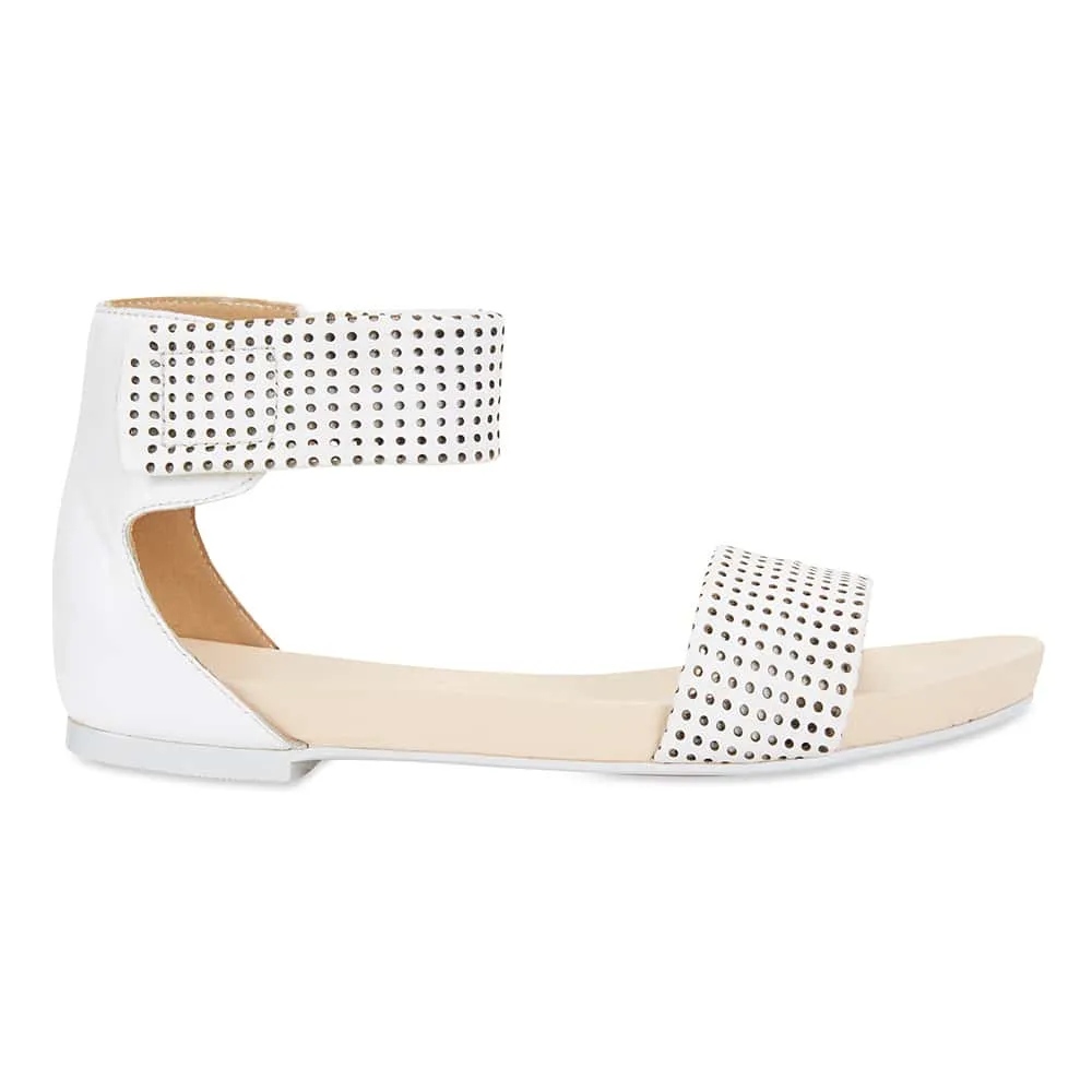 Shelly Sandal in White Leather