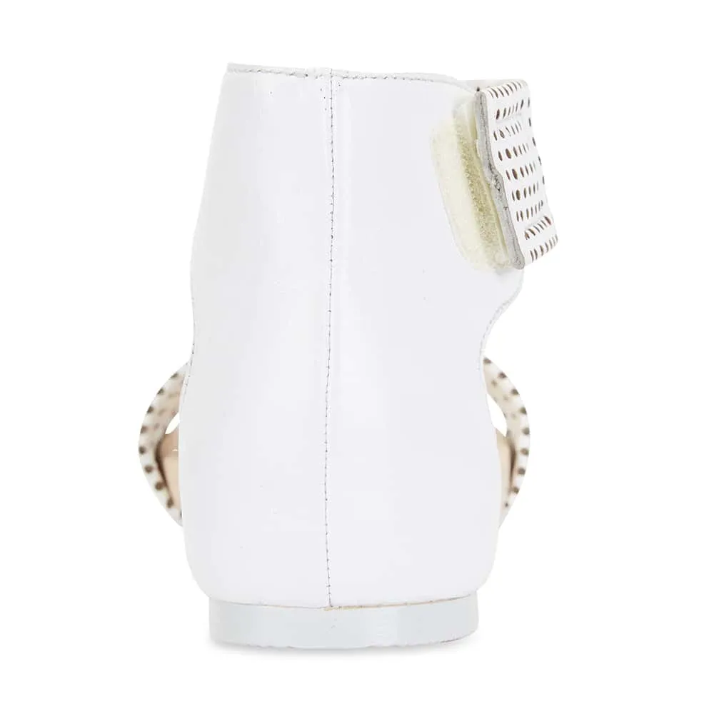 Shelly Sandal in White Leather