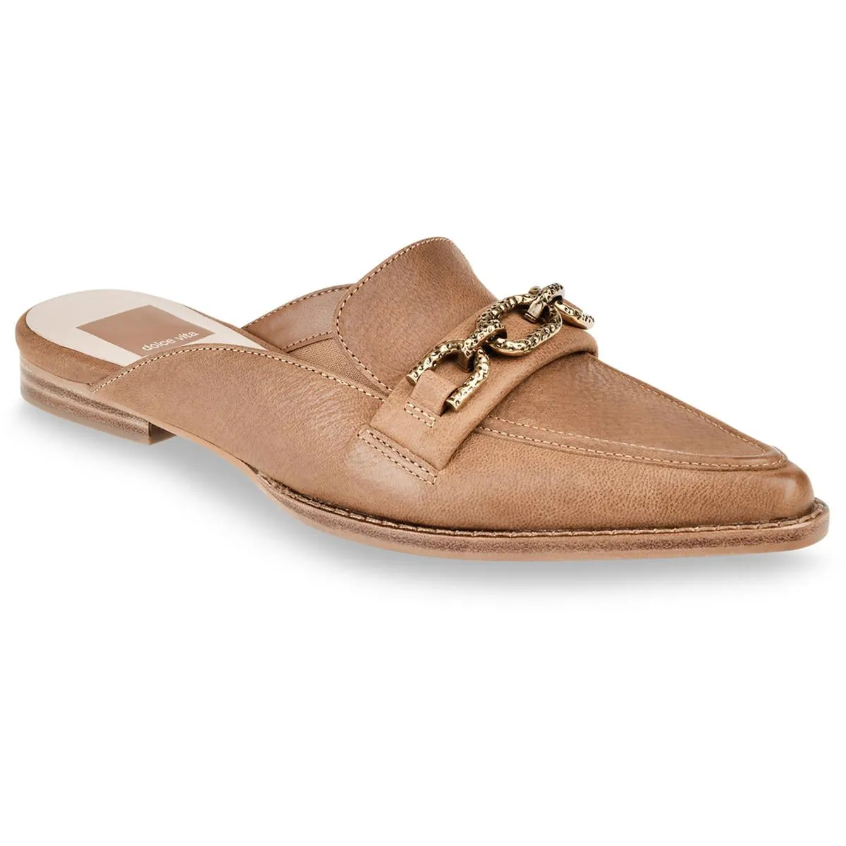 Sidon Womens Leather Pointed Toe Mules