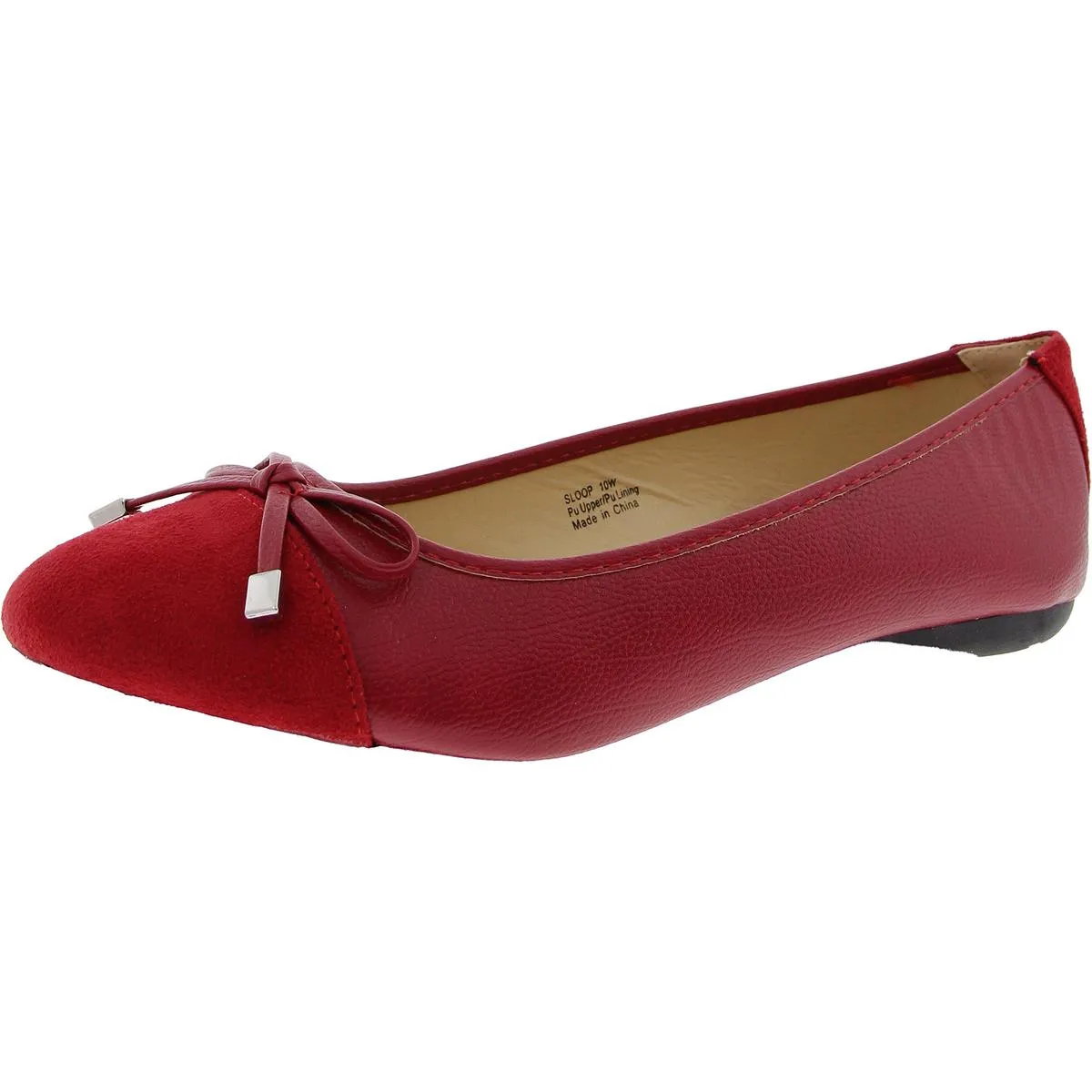 Sloop Womens Faux Leather Dressy Ballet Flats