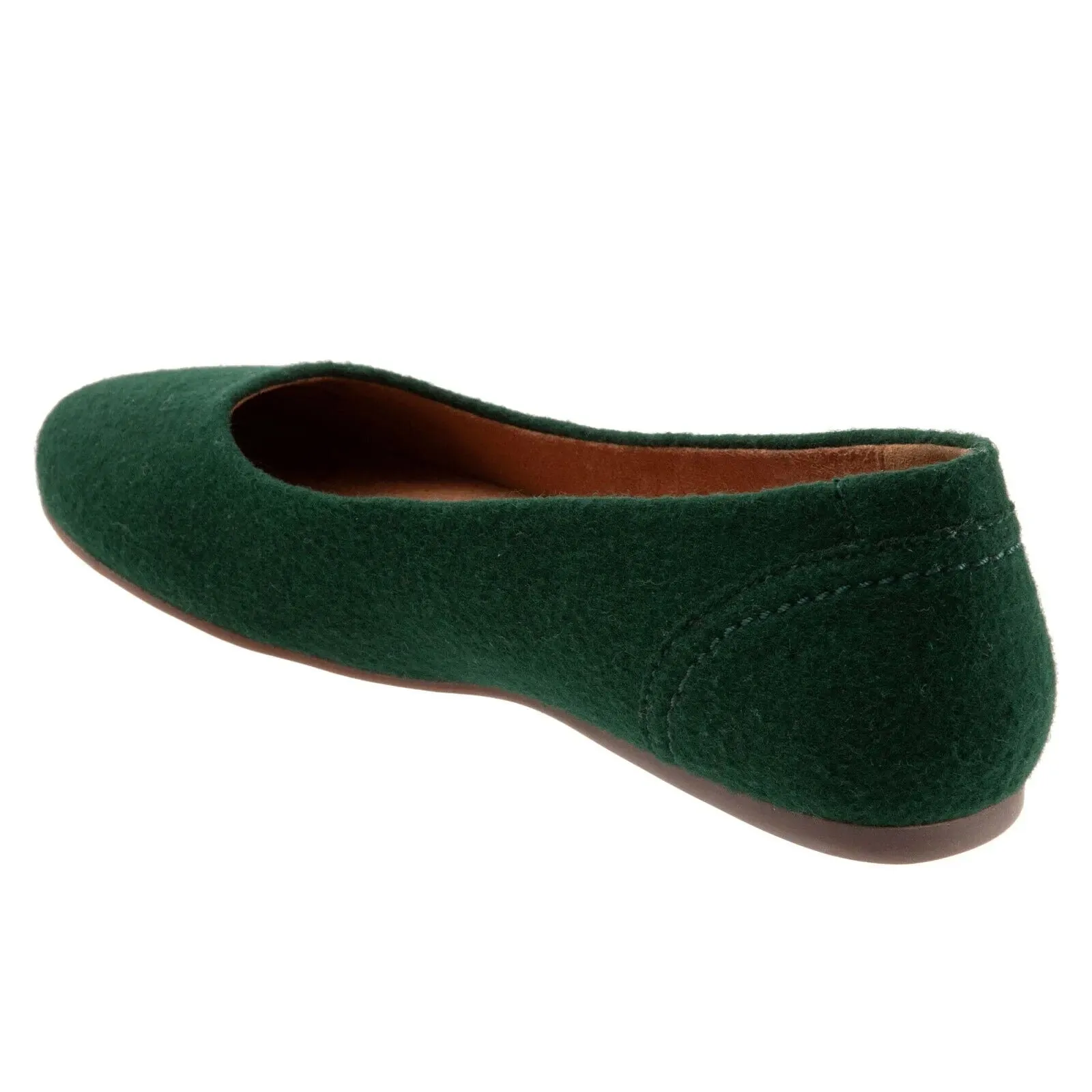 Softwalk Shiraz S2160-335 Ballet Flat Womens 9.5 Dark Green Leather Shoes KHD993