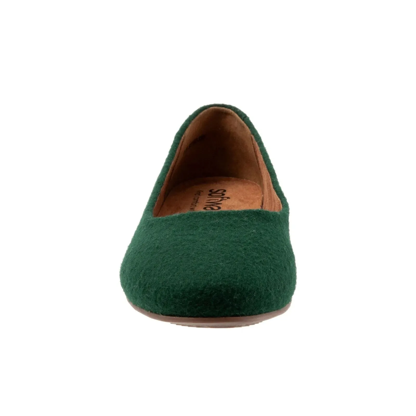 Softwalk Shiraz S2160-335 Ballet Flat Womens 9.5 Dark Green Leather Shoes KHD993