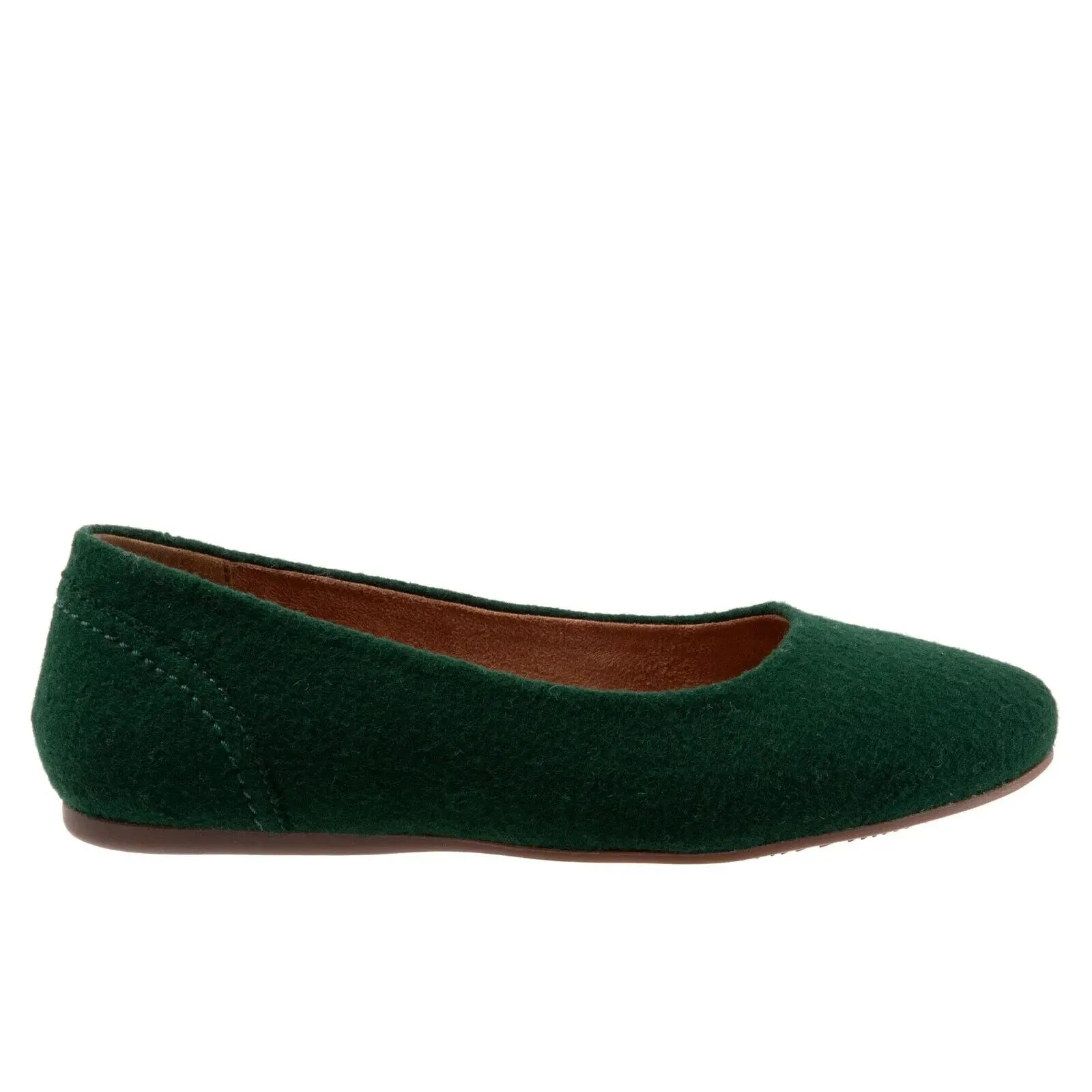 Softwalk Shiraz S2160-335 Ballet Flat Womens 9.5 Dark Green Leather Shoes KHD993
