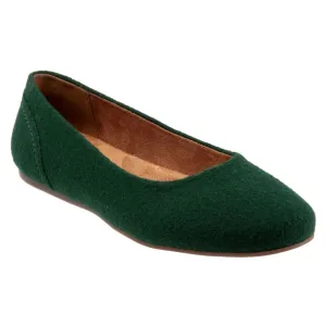 Softwalk Shiraz S2160-335 Ballet Flat Womens 9.5 Dark Green Leather Shoes KHD993
