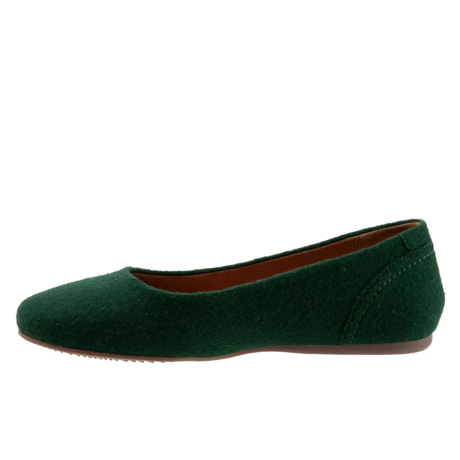 Softwalk Shiraz S2160-335 Ballet Flat Womens 9.5 Dark Green Leather Shoes KHD993
