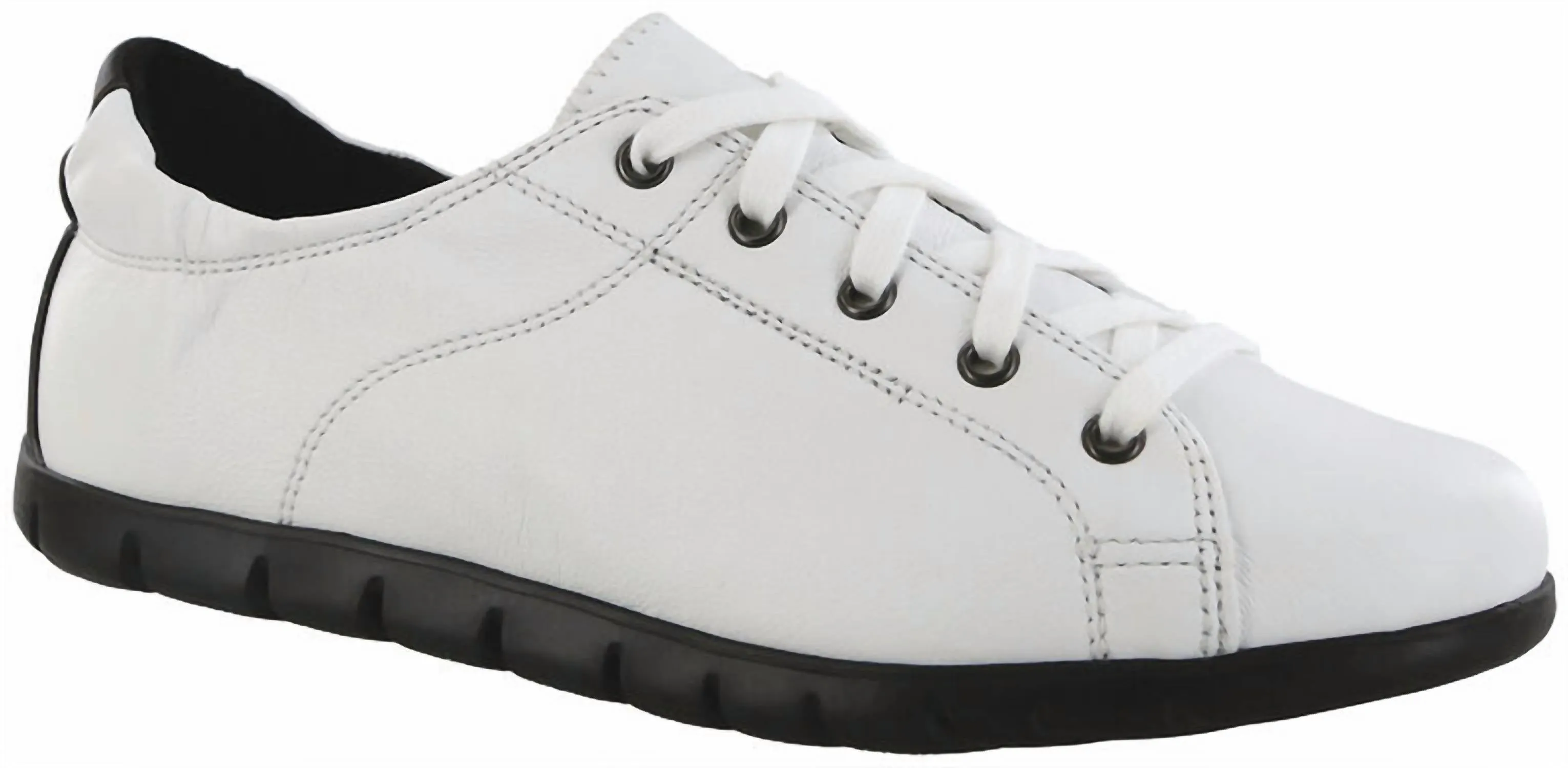 Solstice Ii Lace Up Flat Shoes In Chalk/shadow