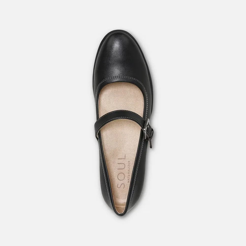 Soul Naturalizer Ramona I2184S3 Flat Women's US 7 Black Mary Jane Shoes ZPO259 (Black,7)
