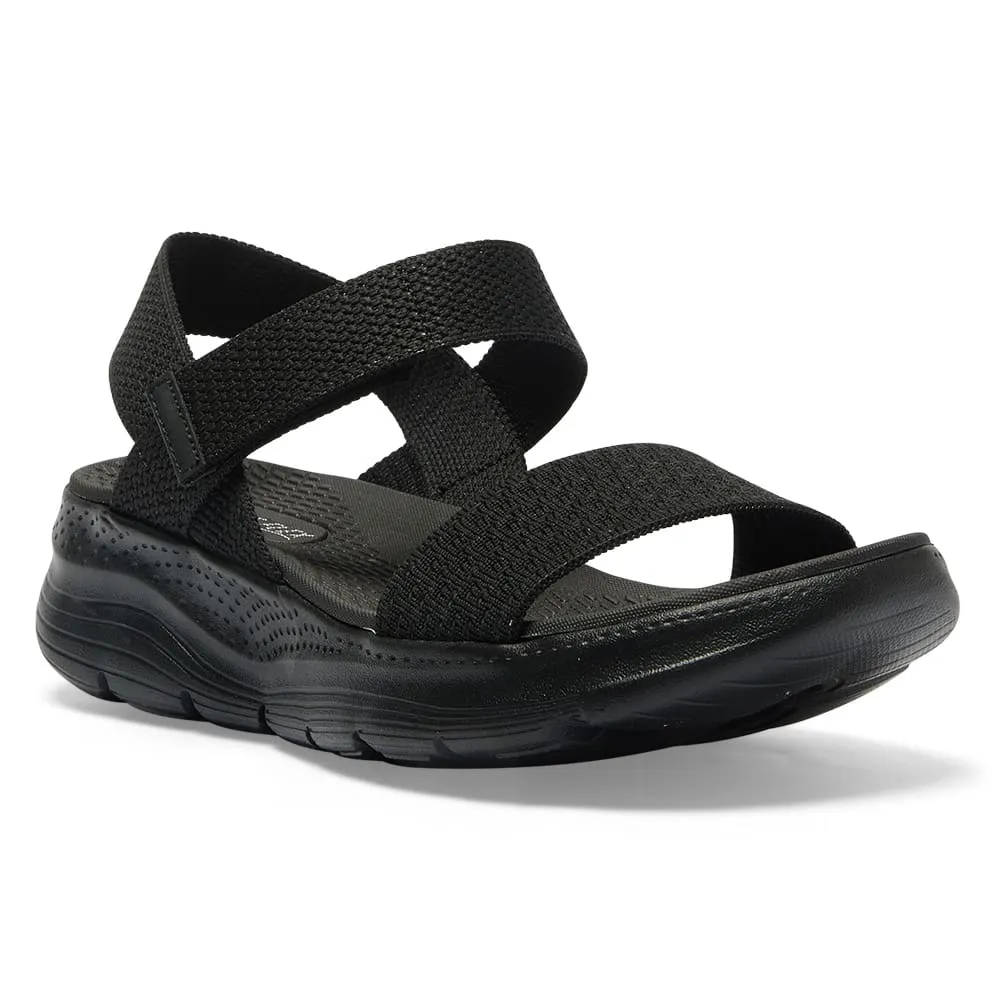 Swift Sandal in Black On Black