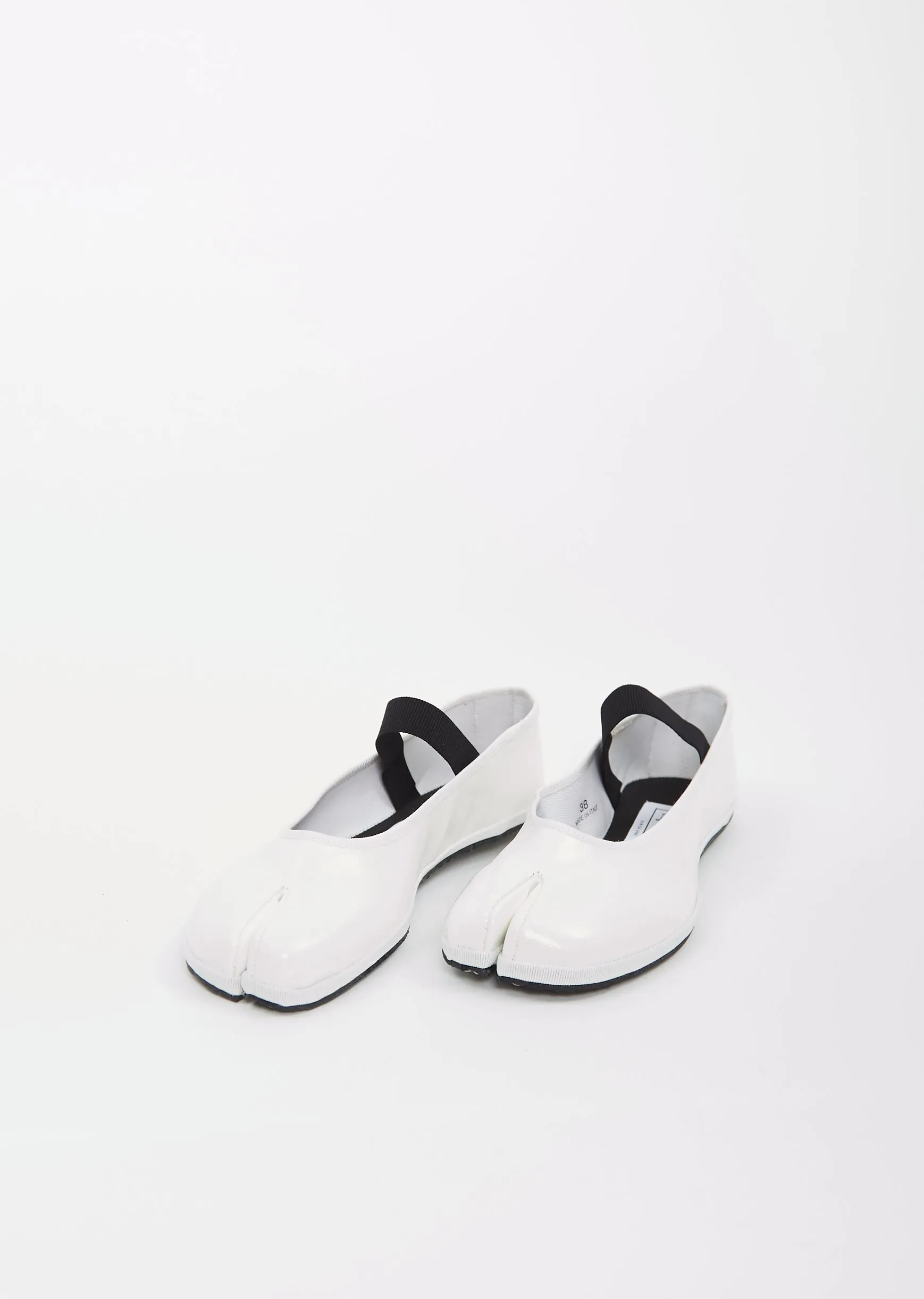 Tabi Ballerina Patent Ness  White