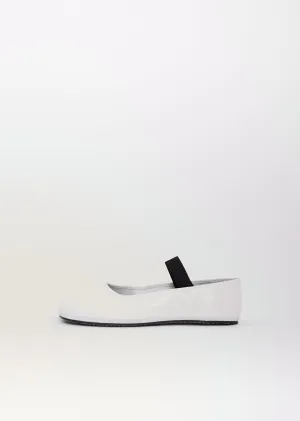 Tabi Ballerina Patent Ness  White