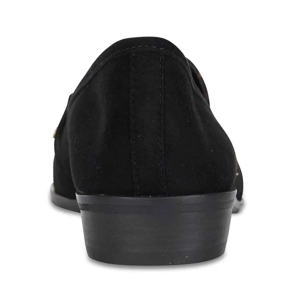Tally Loafer in Black Suede