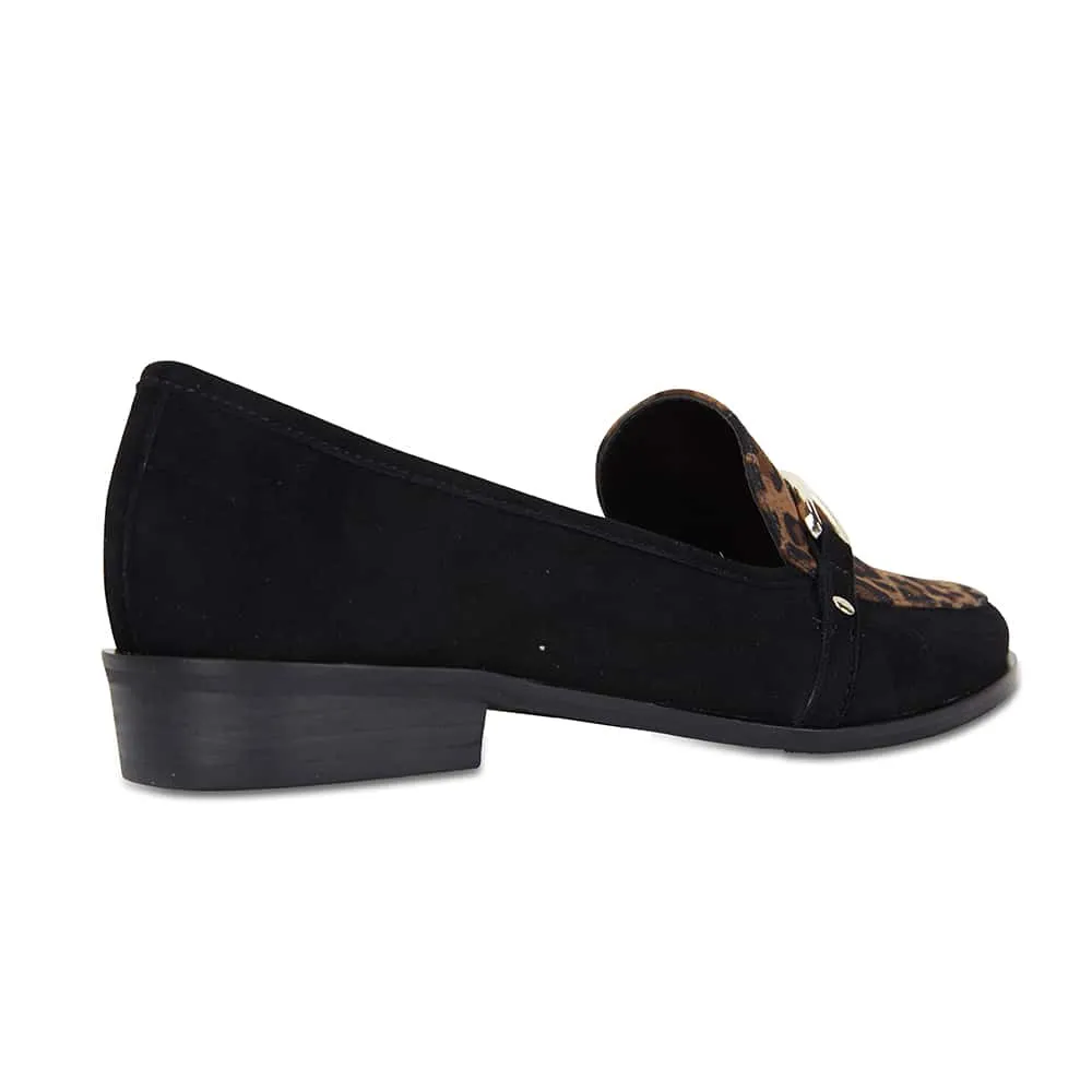 Tally Loafer in Black Suede