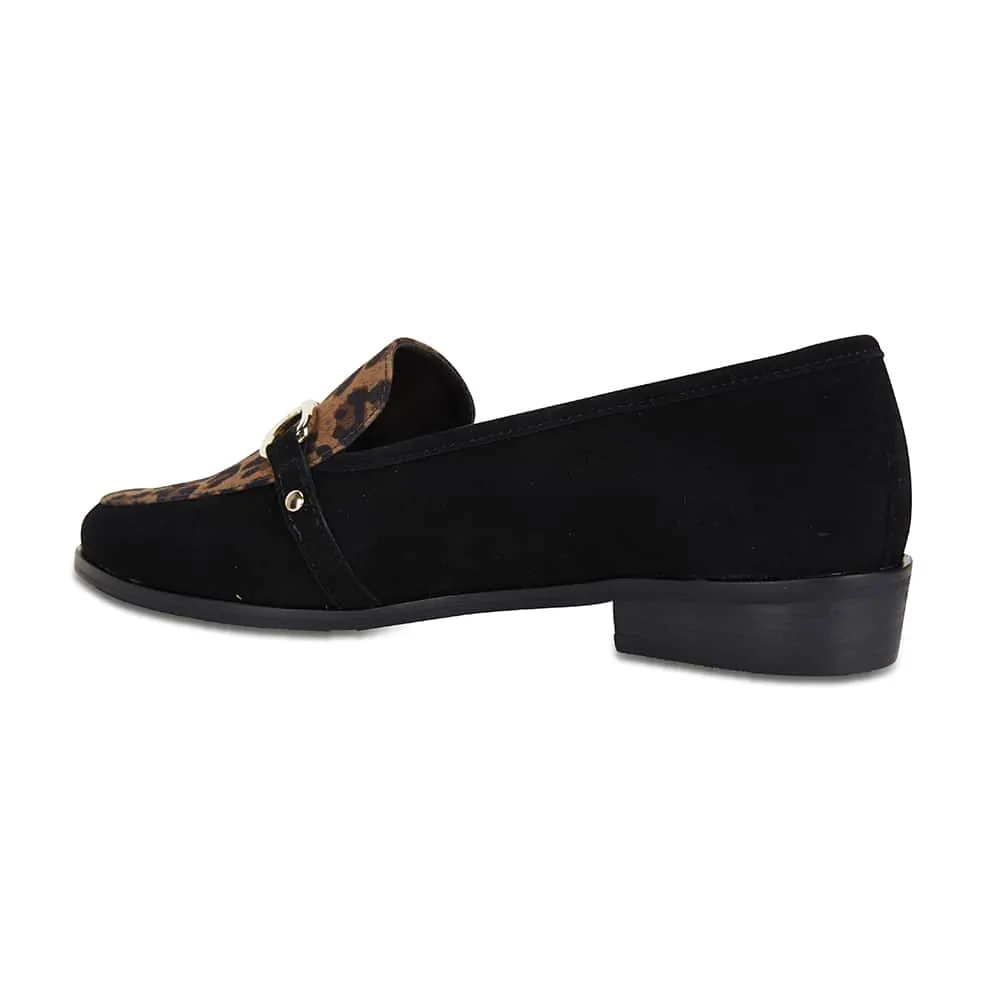 Tally Loafer in Black Suede