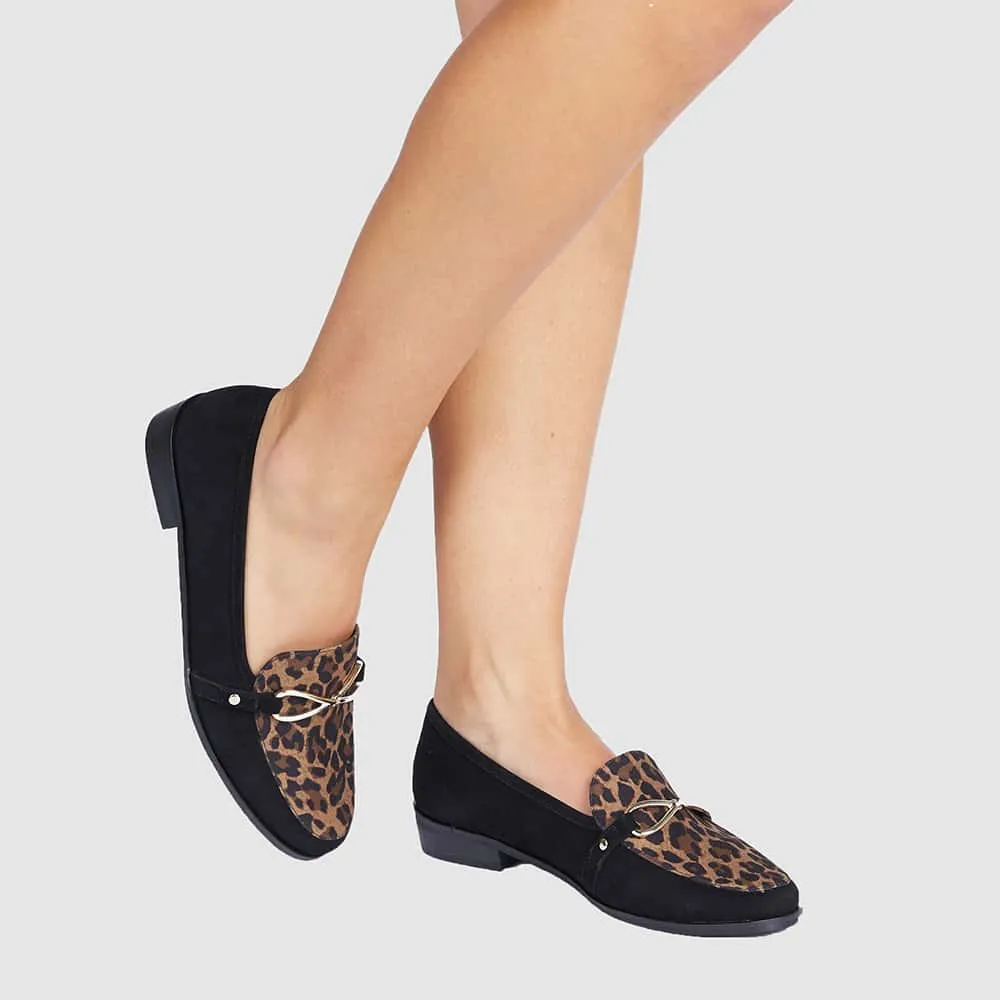 Tally Loafer in Black Suede