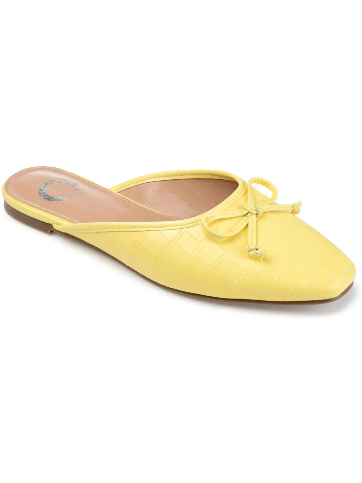 Tammala Womens Faux Leather Slip On Mules