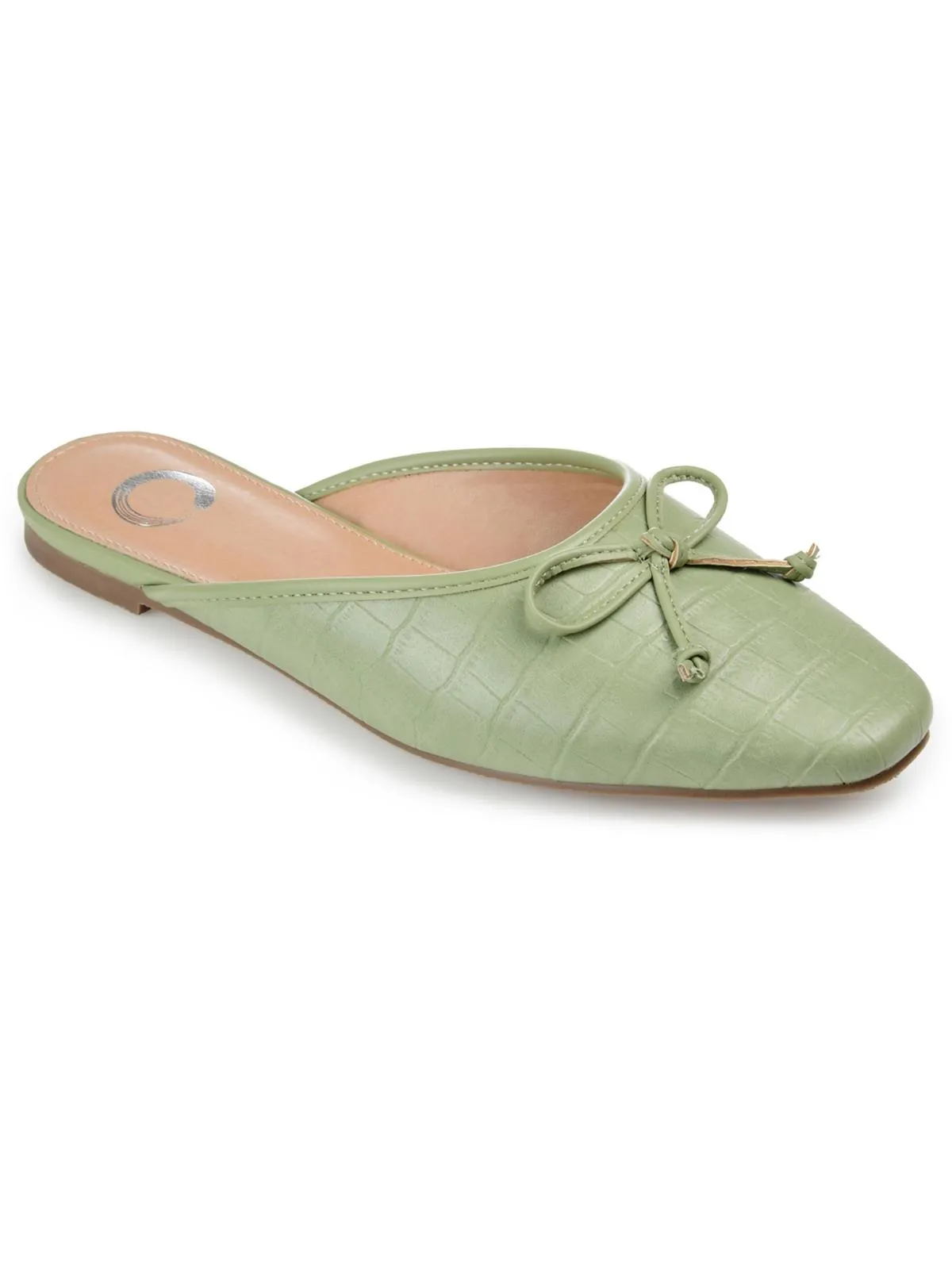Tammala Womens Faux Leather Slip On Mules
