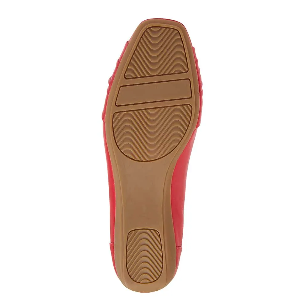 Tammy Flat in Cherry Leather