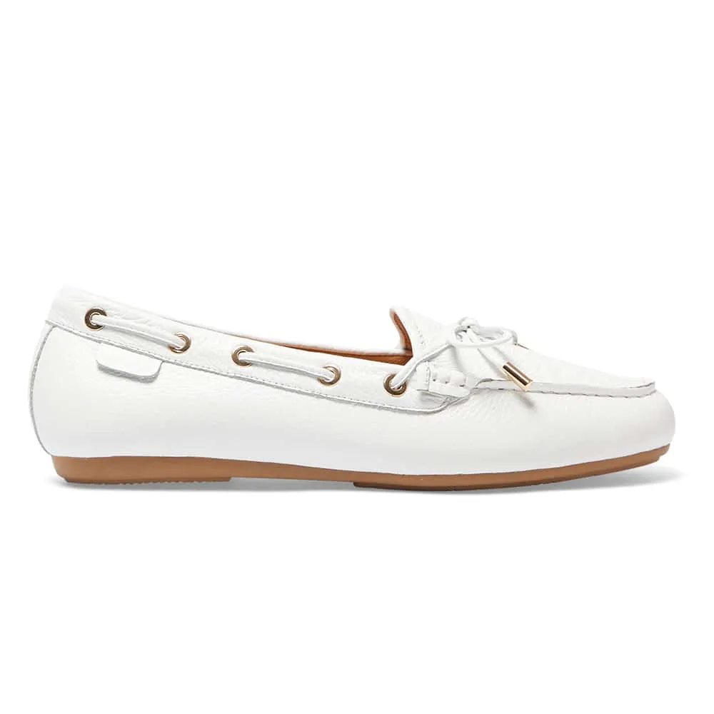 Tango Loafer in White Leather