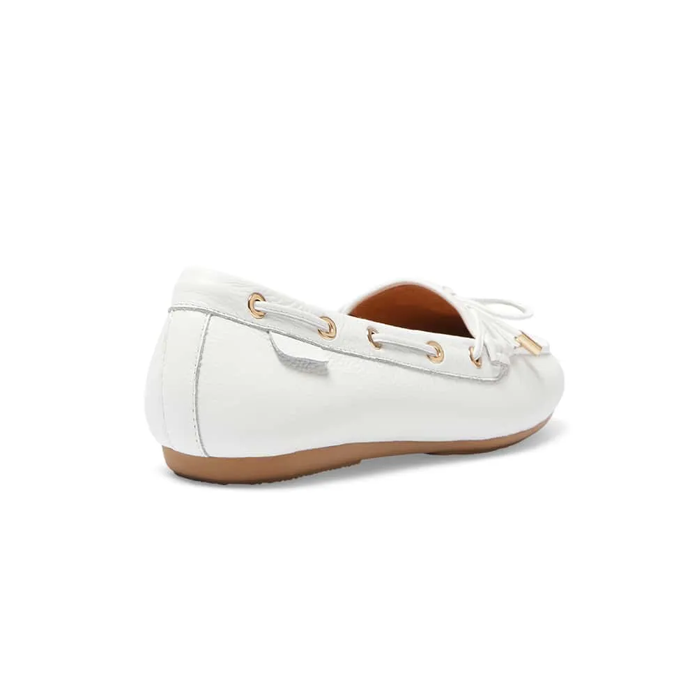 Tango Loafer in White Leather