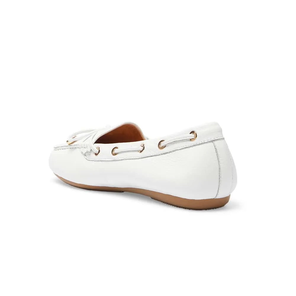 Tango Loafer in White Leather