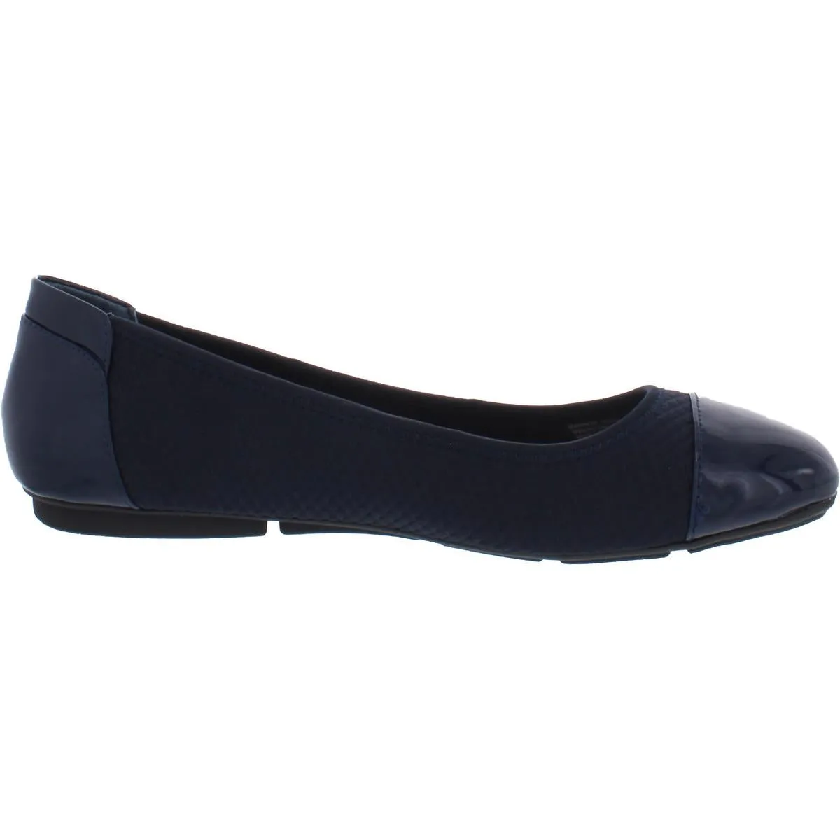 Tavii Womens Faux Leather Toe Cap Ballet Flats