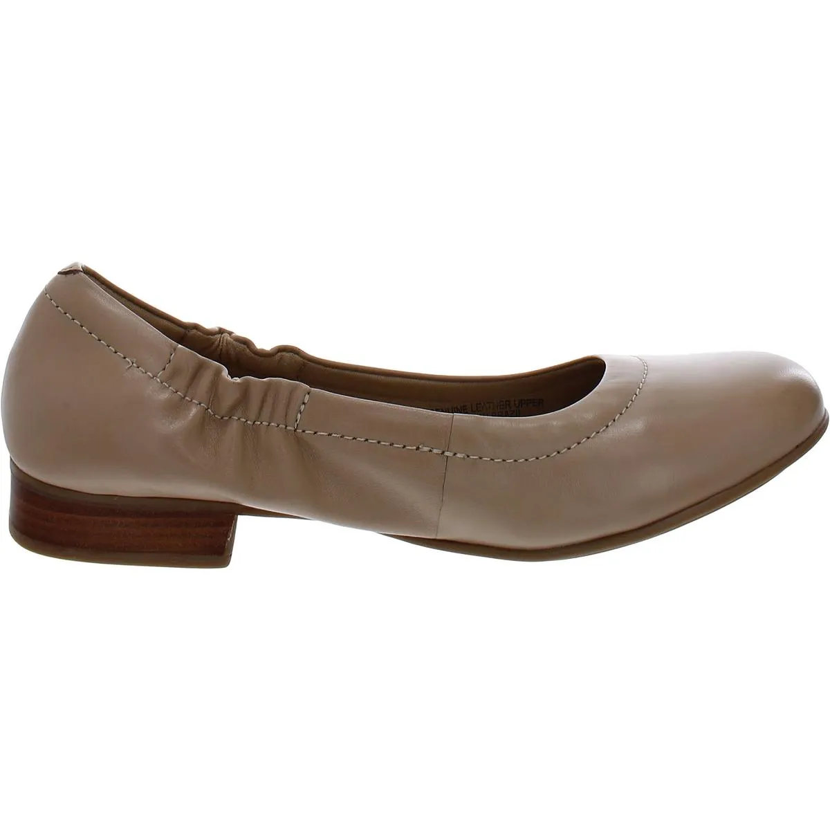 Tess Womens Padded Insole Leather Ballet Flats