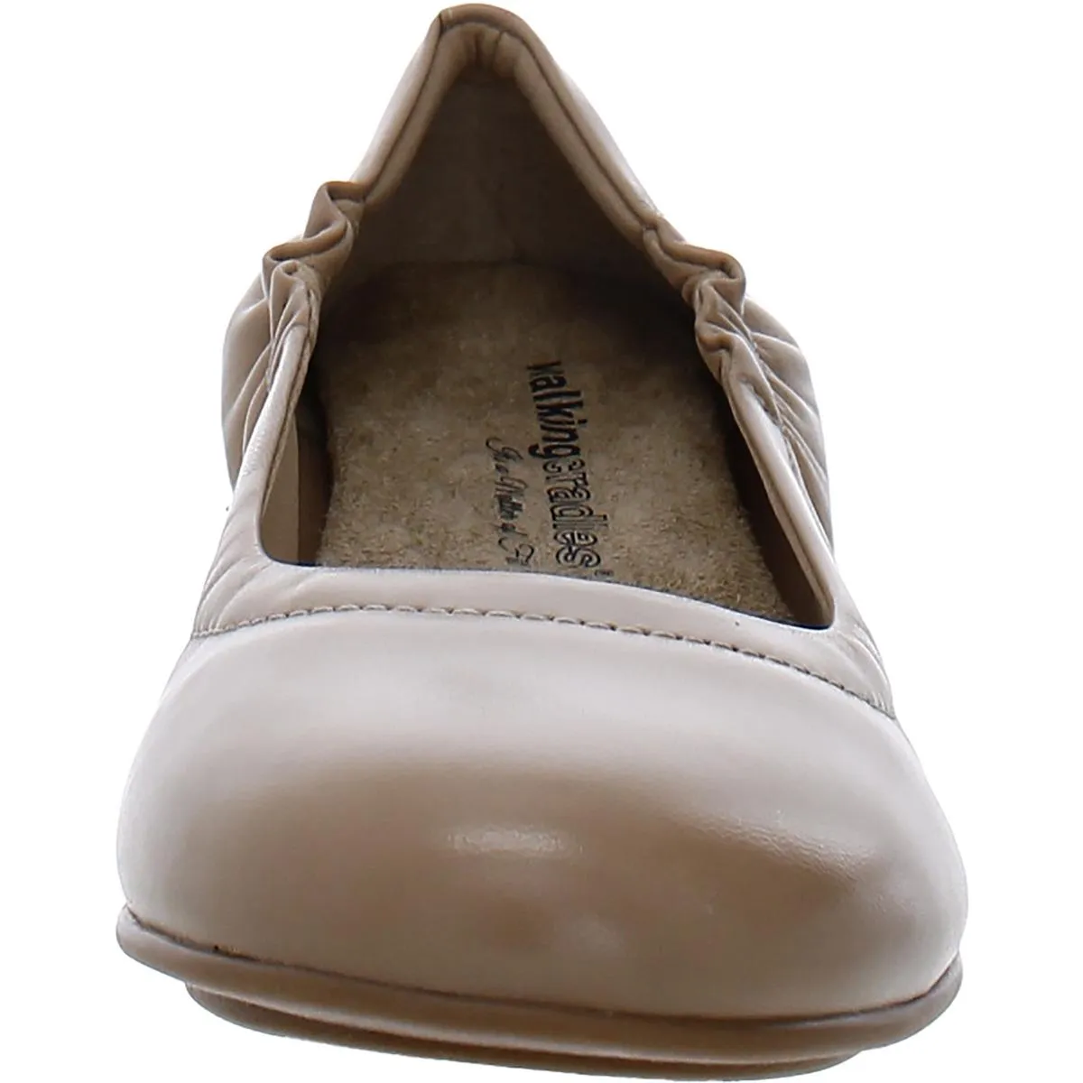 Tess Womens Padded Insole Leather Ballet Flats