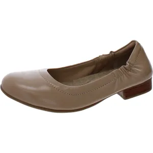 Tess Womens Padded Insole Leather Ballet Flats