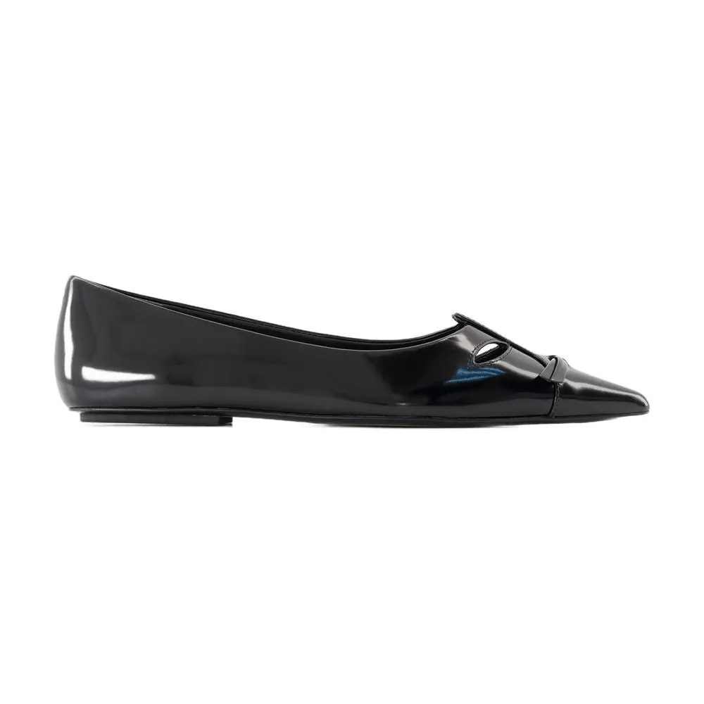 The Kat Ballerinas - Leather - Black