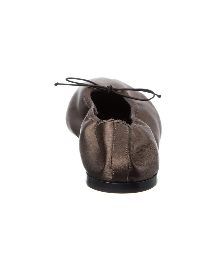 The Row Awar Silk Ballet Flat