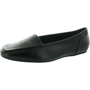 Thrill Womens Perforated Faux Leather Loafers