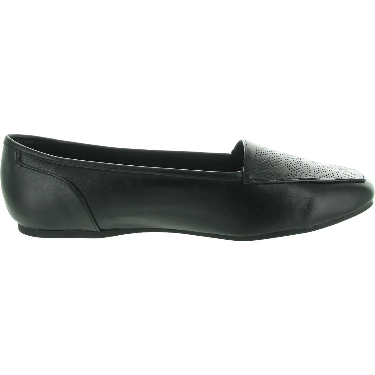 Thrill Womens Perforated Faux Leather Loafers